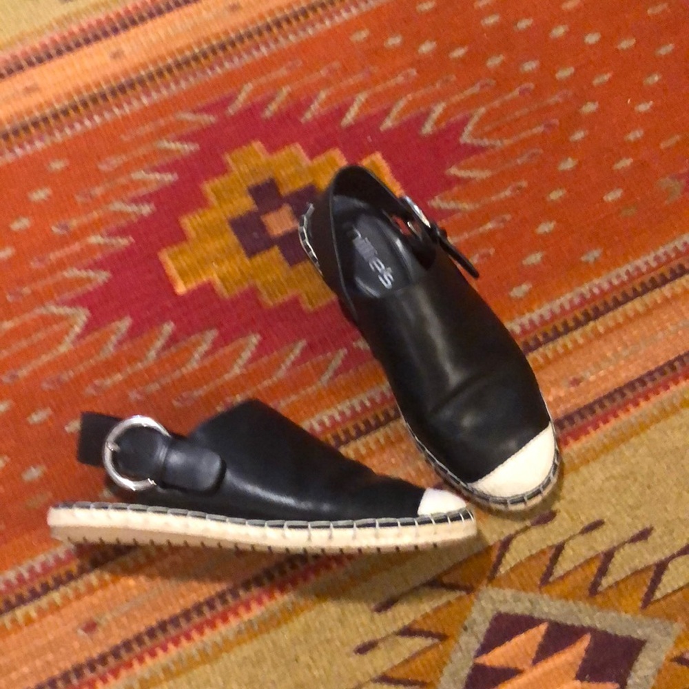 Black sling espadrilles - sz. 7